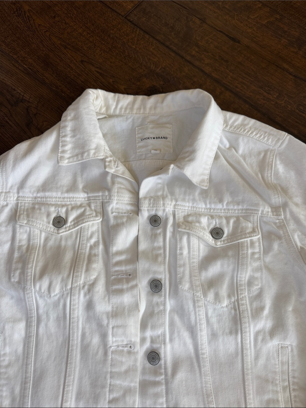 Lucky Brand Women's White Denim Jacket - Picture 2 of 6